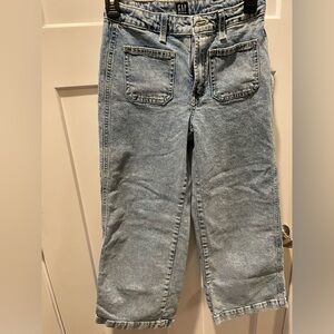 Girls- Gap like new, size 14, wide leg jeans.